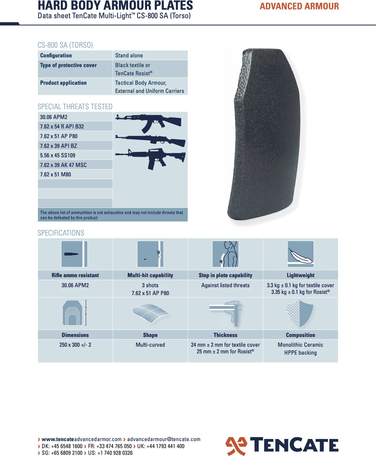 INTEGRIS MULTI-LIGHT CS-800 SA, ROSIST COATING - LEVEL IV - Korppi Gear