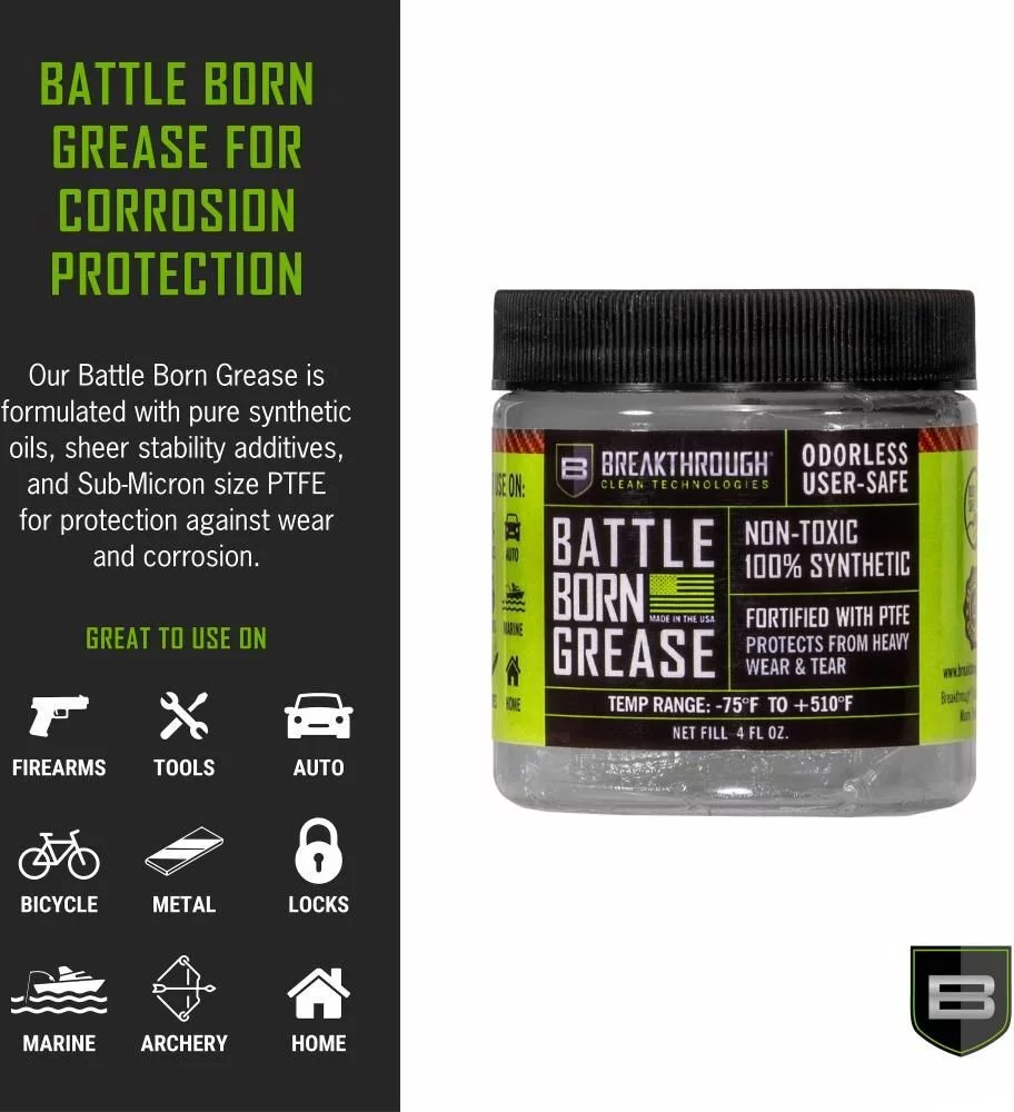 BREAKTHROUGH BATTLE BORN GREASE 4OZ/118ML JAR - Korppi Gear
