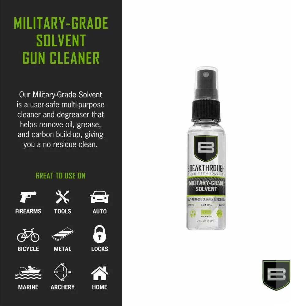 BREAKTHROUGH MILITARY-GRADE SOLVENT 2OZ/59ML SPRAY BOTTLE - Korppi Gear