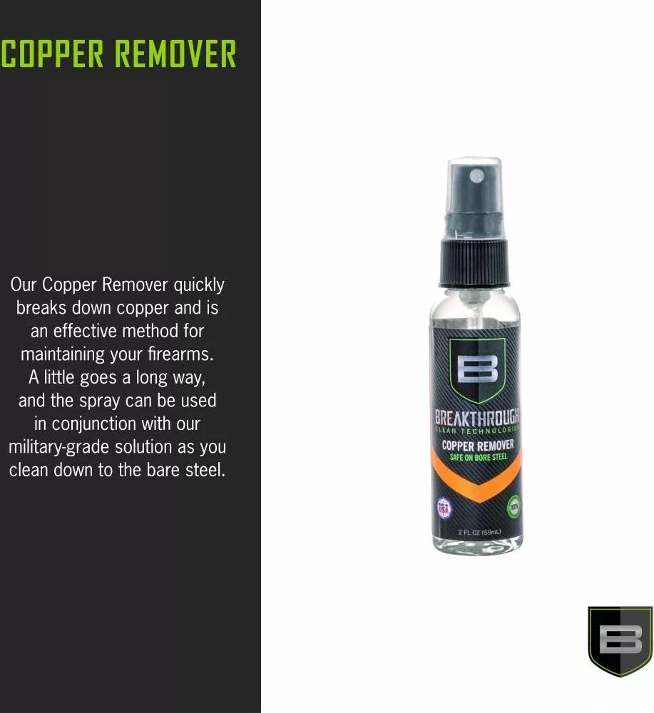 BREAKTHROUGH COPPER REMOVER - 2OZ/59ML PUMP SPRAY BOTTLE - Korppi Gear