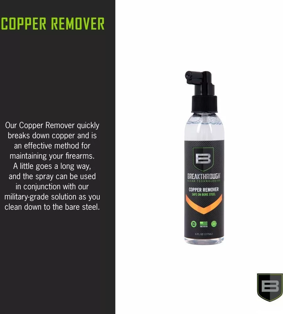 BREAKTHROUGH COPPER REMOVER - 6OZ/177ML PUMP SPRAY BOTTLE - Korppi Gear