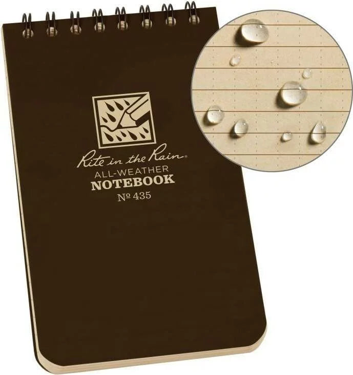 RITE IN THE RAIN TOP SPIRAL NOTEBOOK 7,62x12,7cm - Korppi Gear