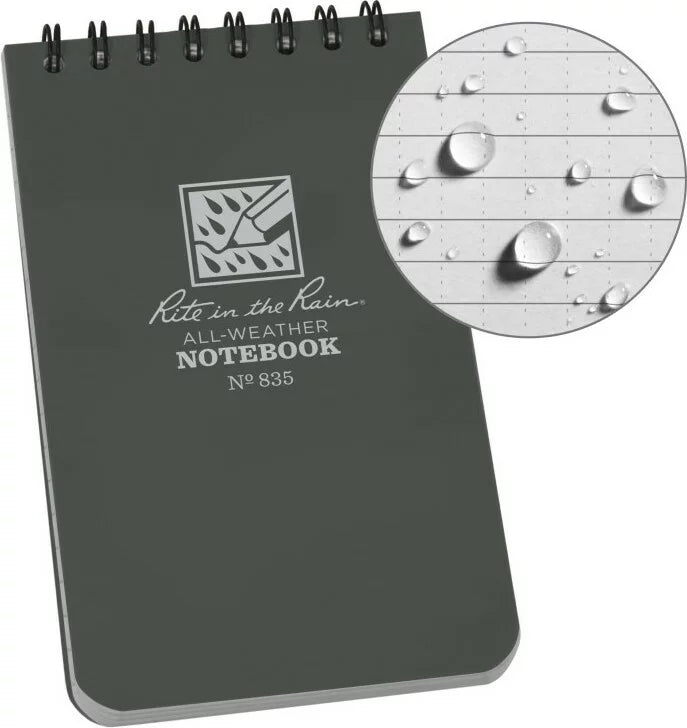 RITE IN THE RAIN TOP SPIRAL NOTEBOOK 7,62x12,7cm - Korppi Gear