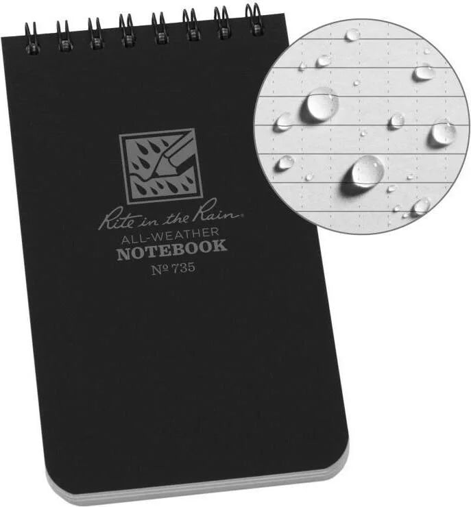 RITE IN THE RAIN TOP SPIRAL NOTEBOOK 7,62x12,7cm - Korppi Gear