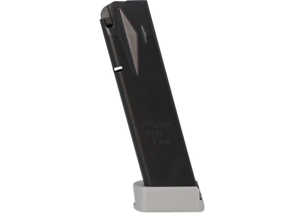 SIG SAUER P226 20RD 9MM PREMIUM EXTENDED MAGAZINE-SILVER BASEPAD - Korppi Gear