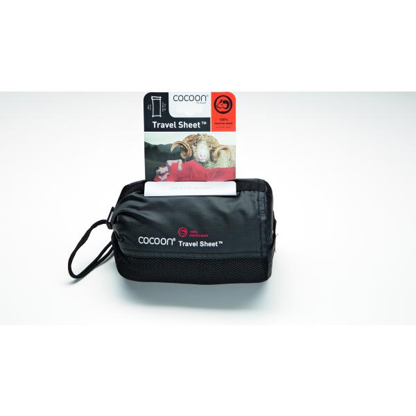 COCOON TRAVELSHEET MERINO WOOL BLACK - Korppi Gear