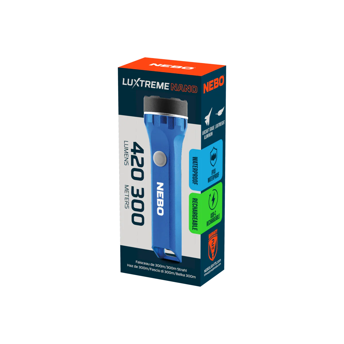 NEBO LUXTREME NANO POCKET LIGHT (BLUE)