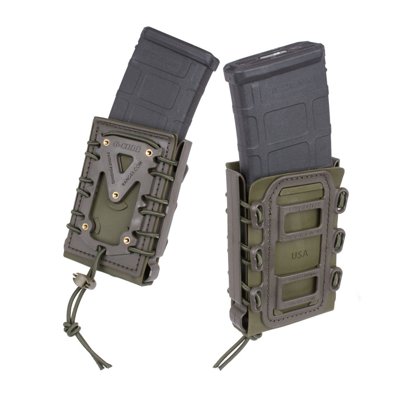 G-CODE SOFT SHELL SCORPION RIFLE MAG CARRIER - GREEN R1 CLIP - Korppi Gear