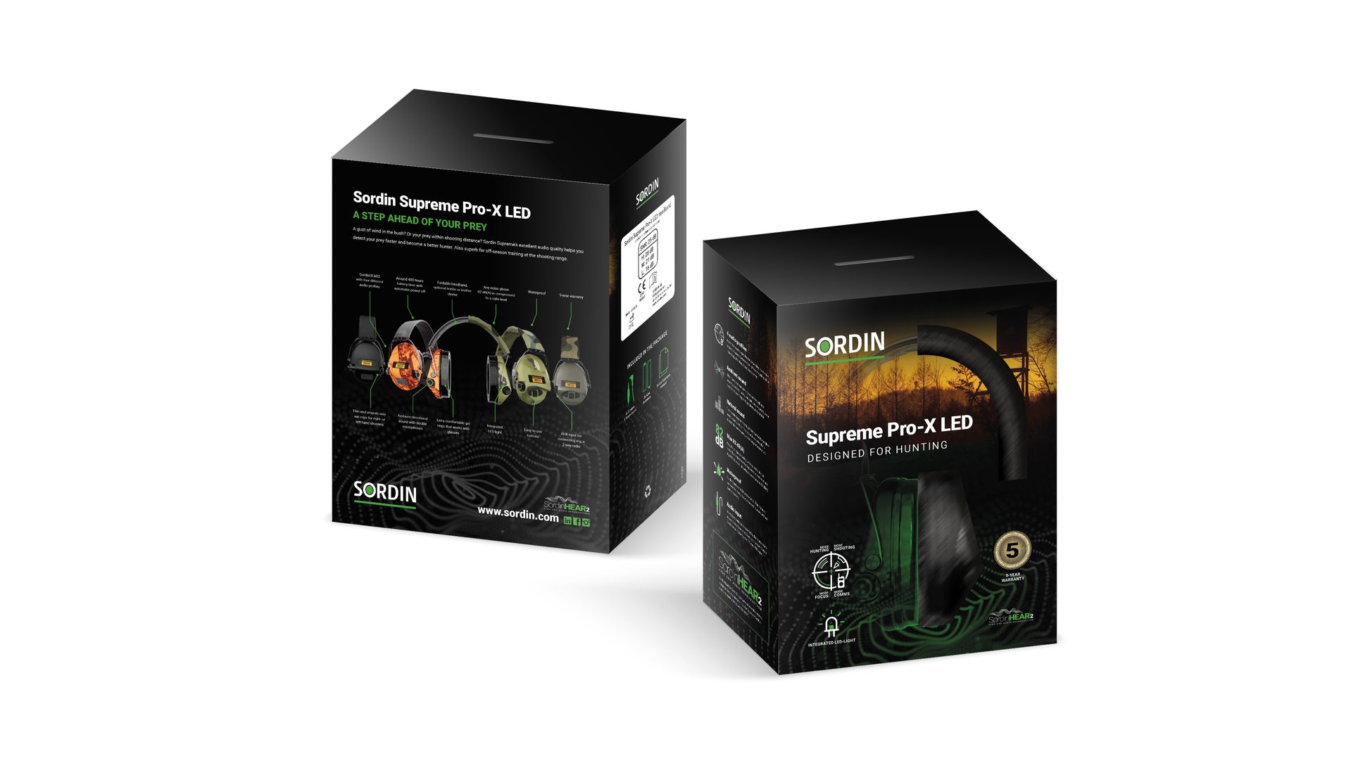 SORDIN SUPREME PRO-X HEAR2 LED GEL VIHREÄ-CAMO - Korppi Gear