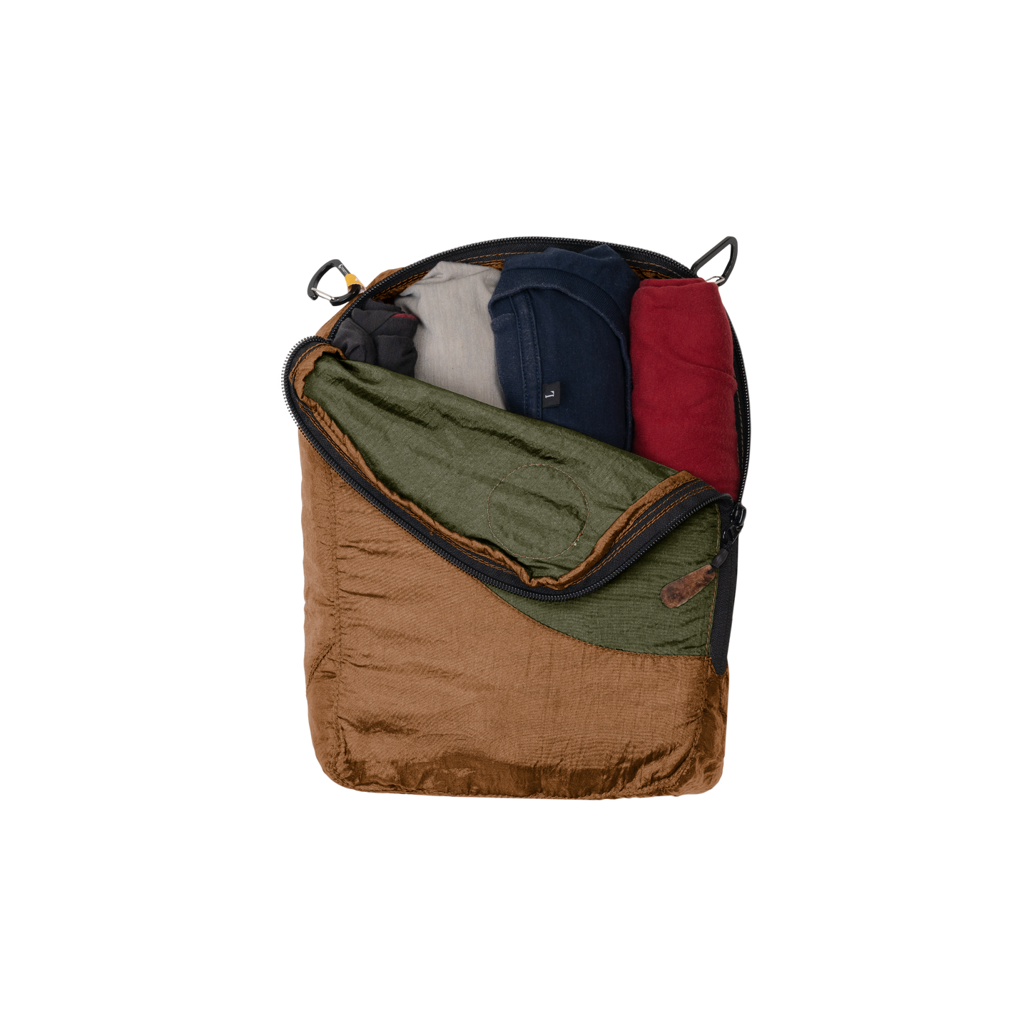TICKET TO THE MOON TRAVEL CUBE MEDIUM BROWN / ARMY GREEN - Korppi Gear