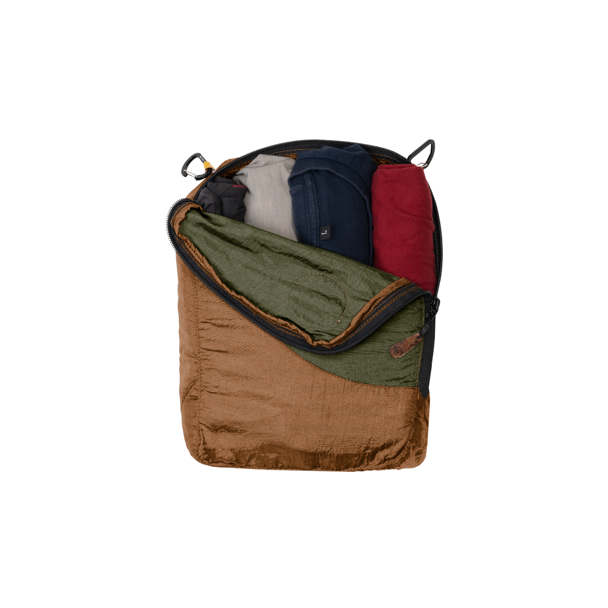 TICKET TO THE MOON TRAVEL CUBE MEDIUM BROWN / ARMY GREEN - Korppi Gear