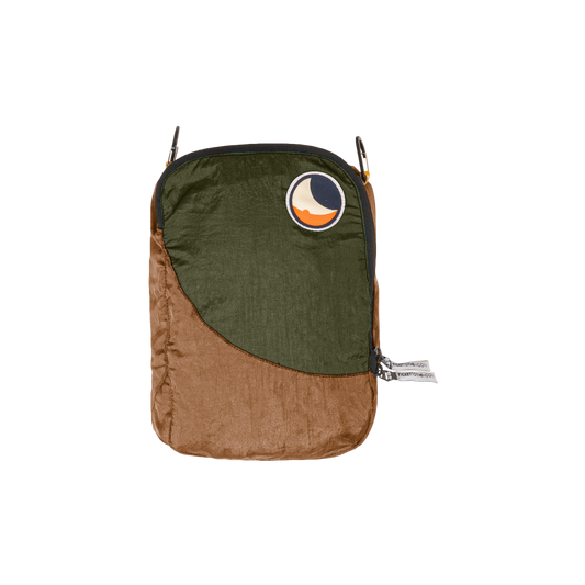 TICKET TO THE MOON TRAVEL CUBE MEDIUM BROWN / ARMY GREEN - Korppi Gear