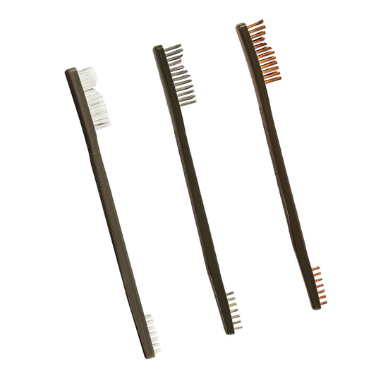 OTIS 3 PACK AP BRUSHES (NYLON/BRONZE/STAINLESS STEEL) - Korppi Gear