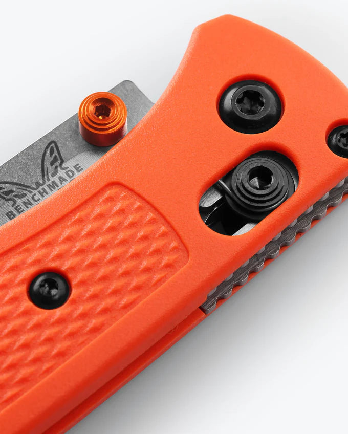 BENCHMADE MINI BUGOUT - ORANGE GRIVORY - Korppi Gear