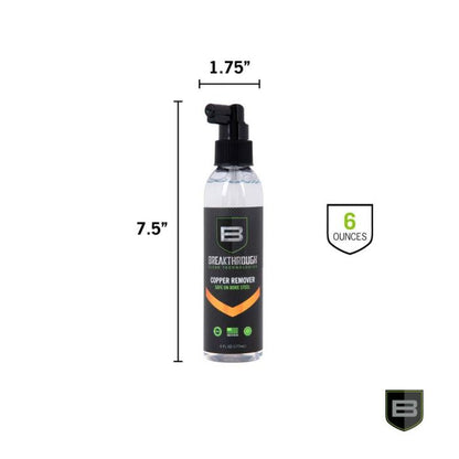 BREAKTHROUGH COPPER REMOVER - 6OZ/177ML PUMP SPRAY BOTTLE - Korppi Gear