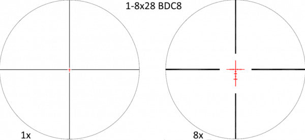 VIXEN 1-8X28 BDC8 RETICLE 34MM FFP