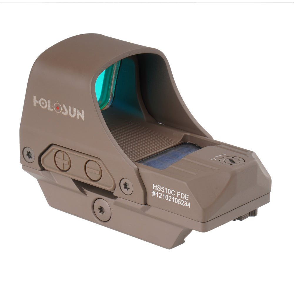 HOLOSUN HS510C MULTI RETICLE - OPEN REFLEX DOT SIGHT - SOLAR PANEL