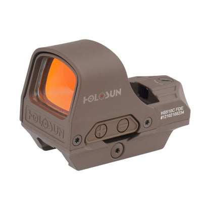 HOLOSUN HS510C MULTI RETICLE - OPEN REFLEX DOT SIGHT - SOLAR PANEL