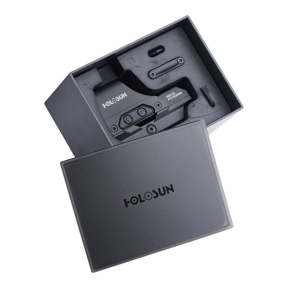 HOLOSUN HS510C MULTI RETICLE - OPEN REFLEX DOT SIGHT - SOLAR PANEL