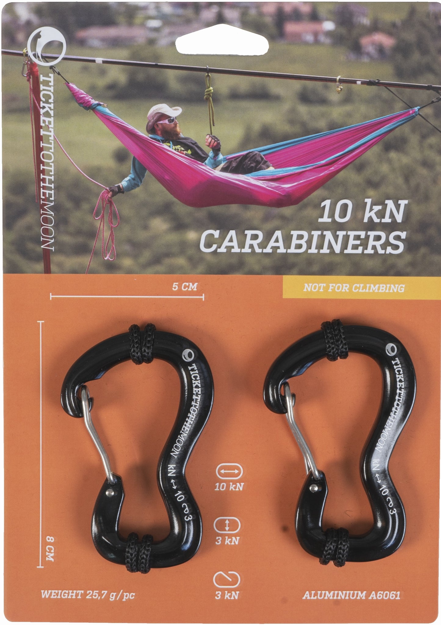 TICKET TO THE MOON HAMMOCK CARABINER 2KPL 10kN